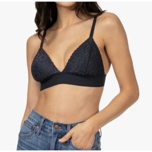 LIVELY LIGHTLY LINED PLUNGE NIGHT SKY Grey BRA Bralette Style 42675 Sz MED M EUC